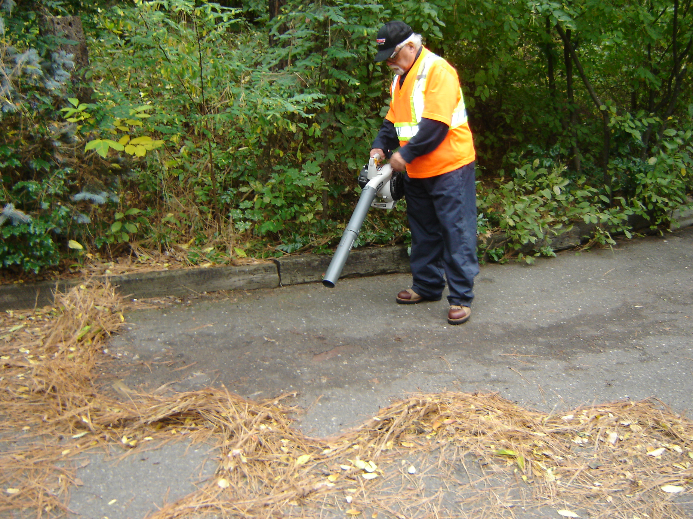 paving blown clean